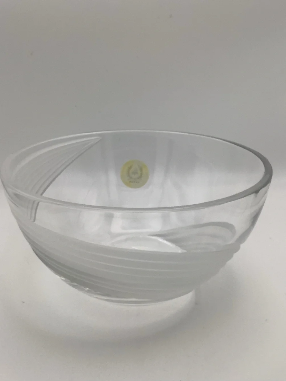 Lenox 120th Anniversary Windswept Crystal Bowl with Swirl Accents
